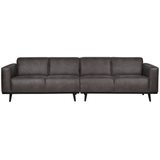 STATEMENT 4-ZITS BANK 280 CM ECOLEER DONKERGRIJS