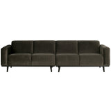 STATEMENT 4-ZITS BANK 280 CM VELVET WARMGROEN