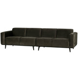 STATEMENT 4-ZITS BANK 280 CM VELVET WARMGROEN