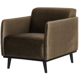 STATEMENT FAUTEUIL MET ARM VELVET TAUPE
