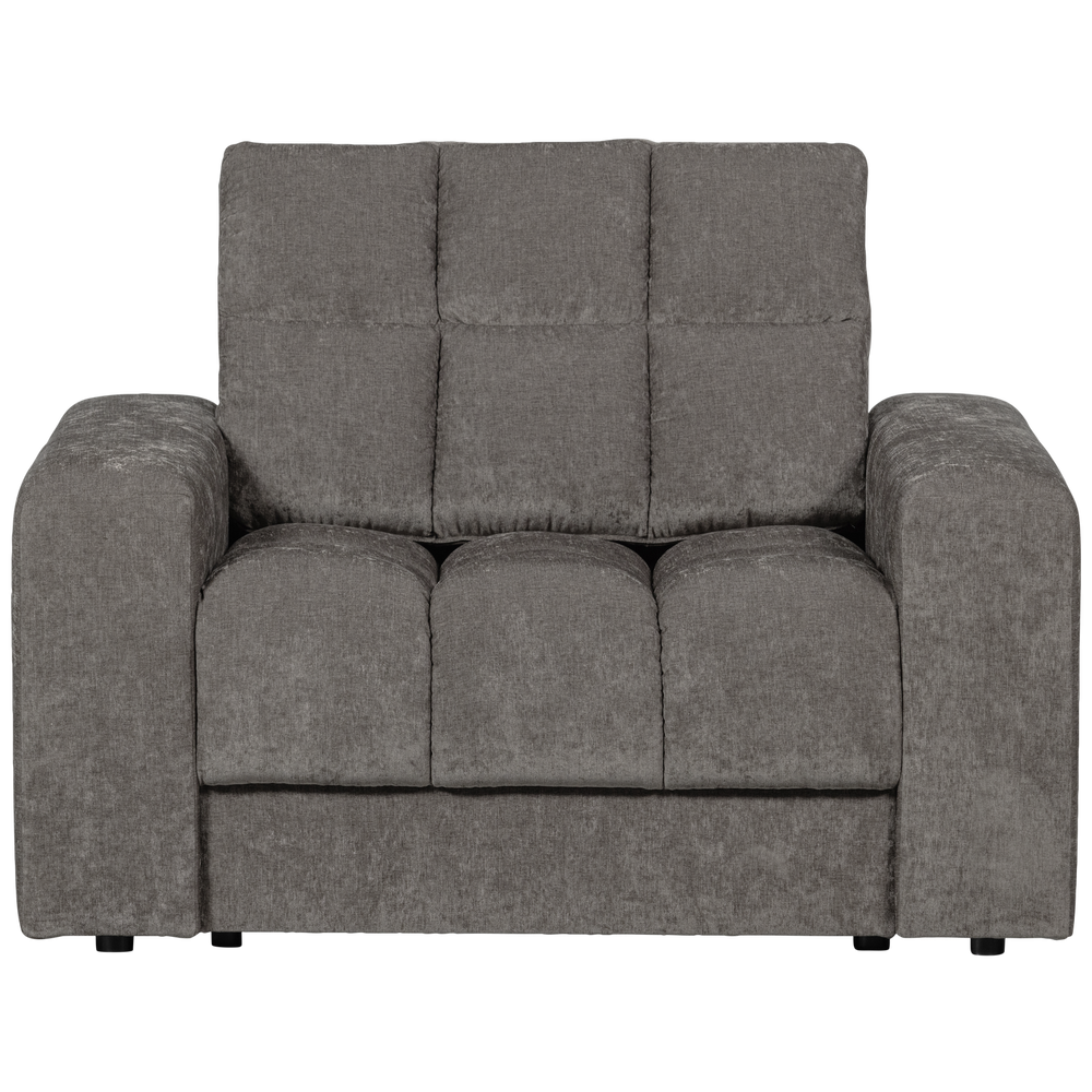 SECOND DATE FAUTEUIL VELVET GRIJS