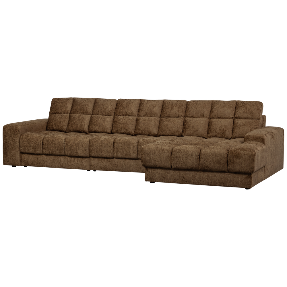 SECOND DATE CHAISE LONGUE RECHTS STRUCTURE VELVET BRASS
