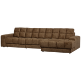 SECOND DATE CHAISE LONGUE RECHTS STRUCTURE VELVET BRASS