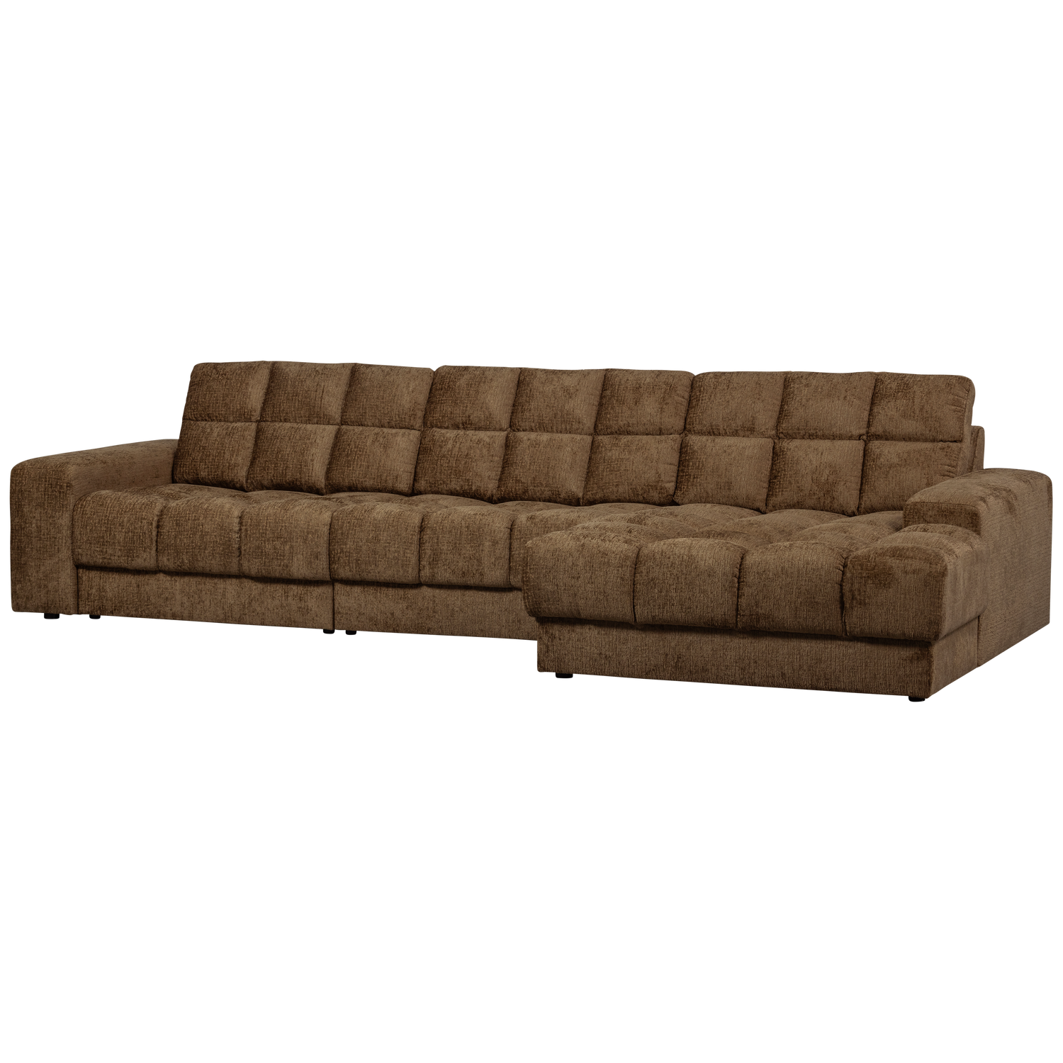 SECOND DATE CHAISE LONGUE RECHTS STRUCTURE VELVET BRASS