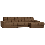 SECOND DATE CHAISE LONGUE RECHTS STRUCTURE VELVET BRASS