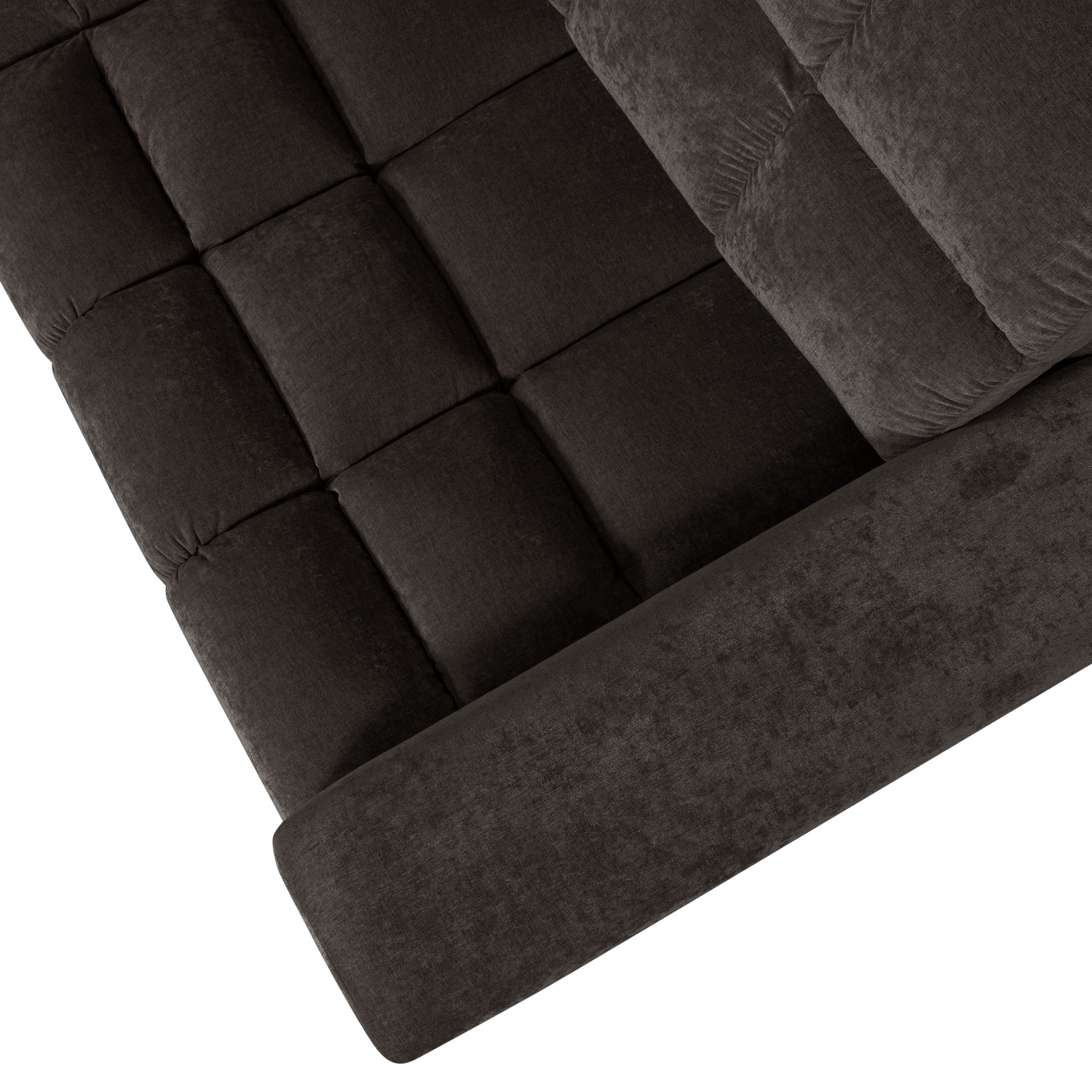 SECOND DATE HOEKBANK LINKS VELVET ANTRACIET