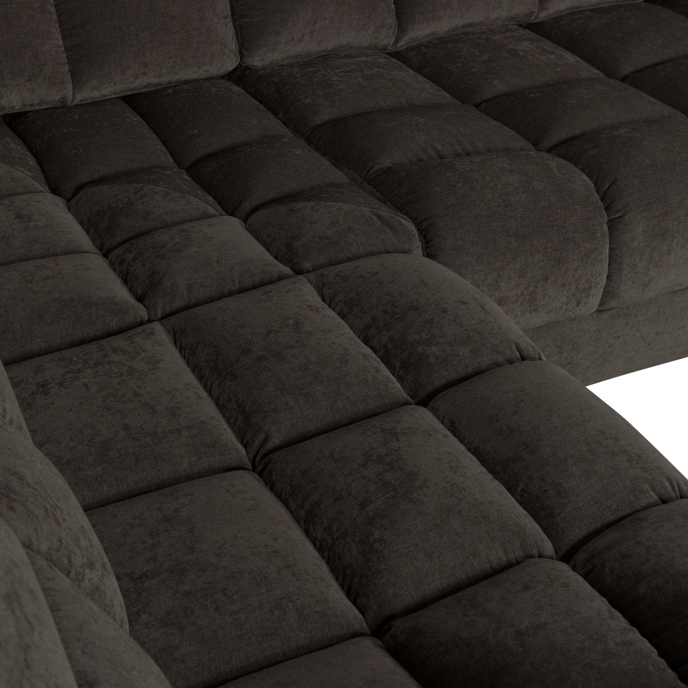 SECOND DATE HOEKBANK LINKS VELVET ANTRACIET