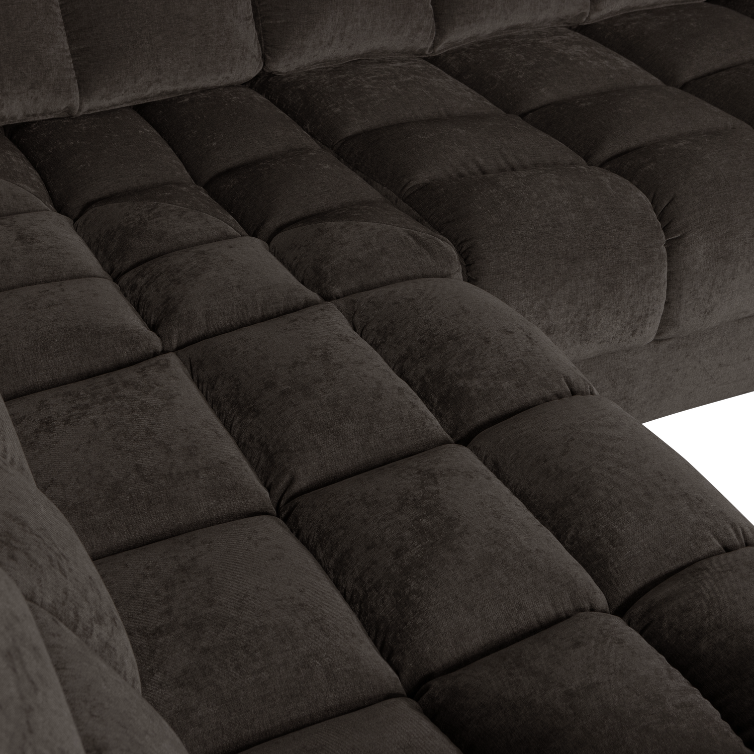 SECOND DATE HOEKBANK LINKS VELVET ANTRACIET