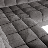 SECOND DATE HOEKBANK LINKS VELVET GRIJS