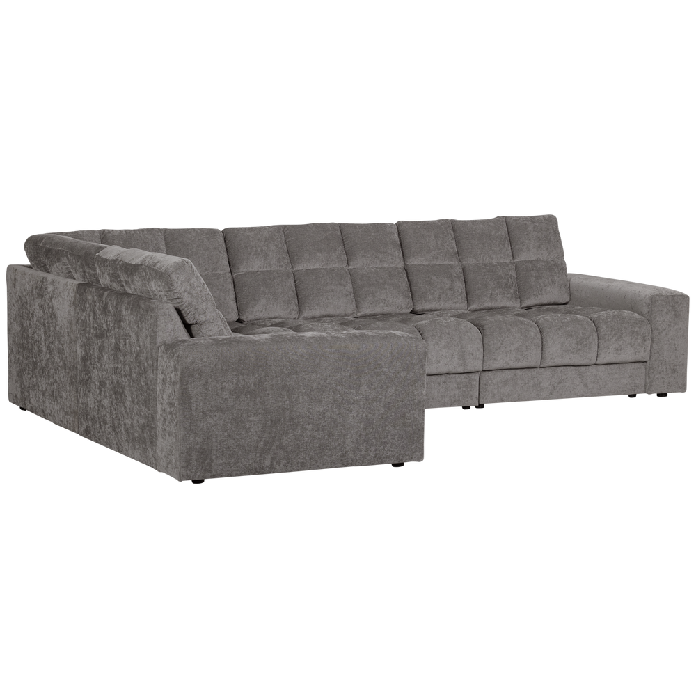 SECOND DATE HOEKBANK LINKS VELVET GRIJS