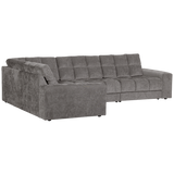 SECOND DATE HOEKBANK LINKS VELVET GRIJS