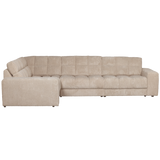 SECOND DATE HOEKBANK LINKS RIBSTOF TRAVERTIN