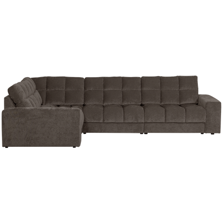 SECOND DATE HOEKBANK LINKS VELVET WARMGRIJS