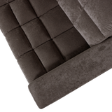 SECOND DATE HOEKBANK LINKS VELVET WARMGRIJS