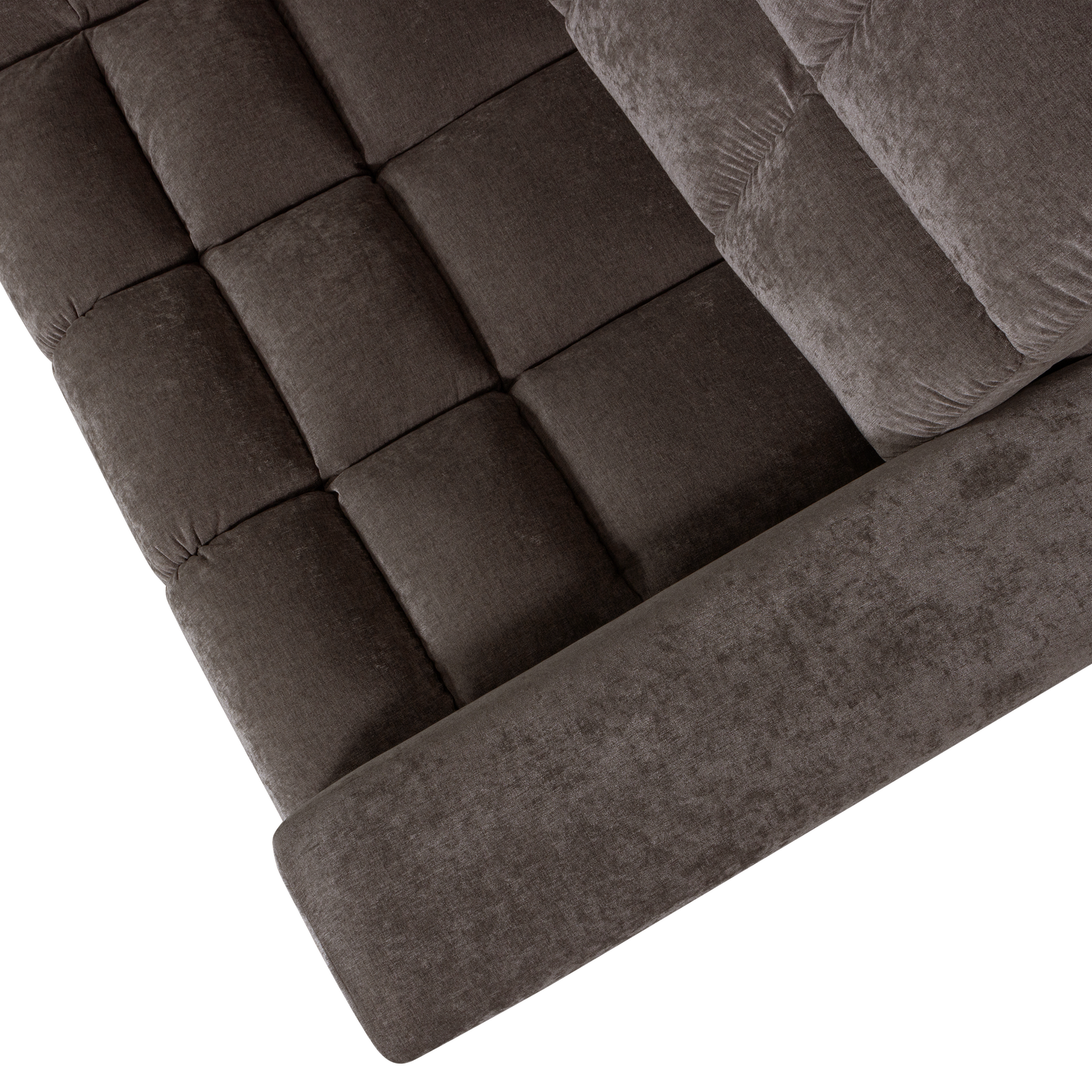 SECOND DATE HOEKBANK LINKS VELVET WARMGRIJS