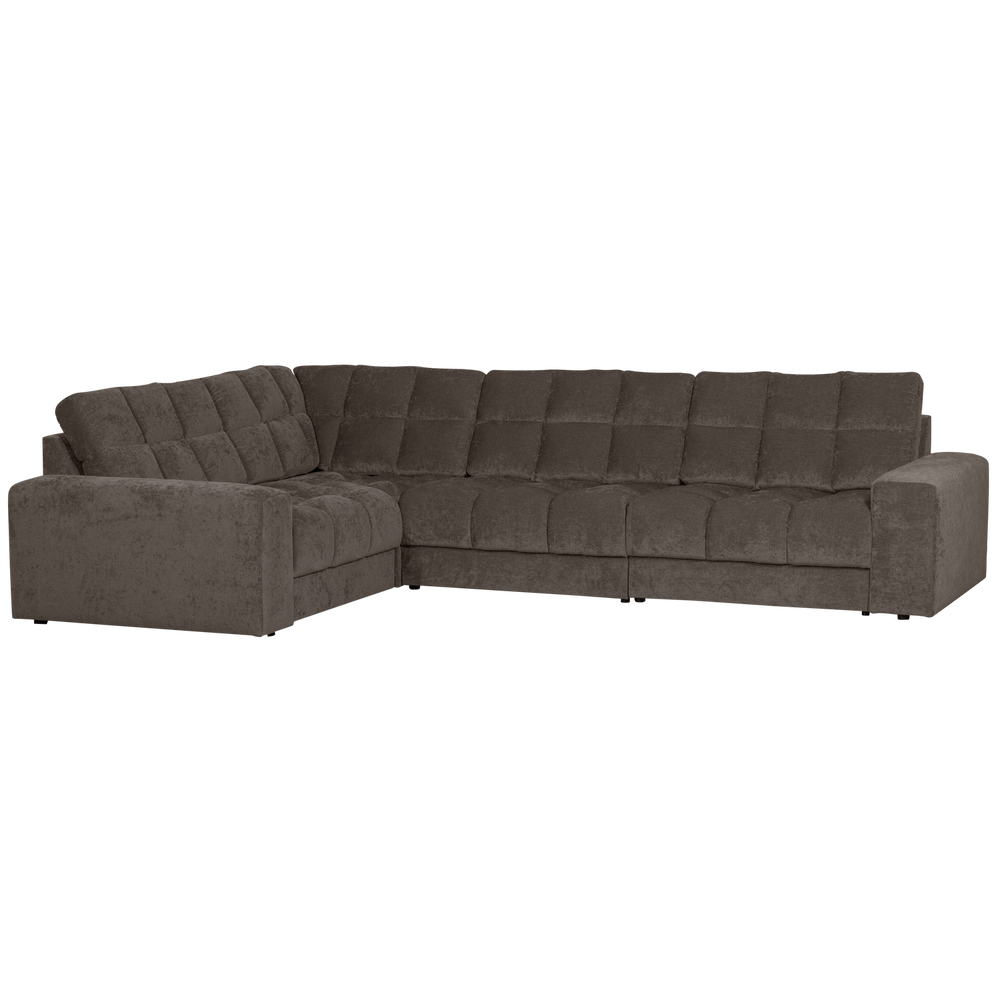 SECOND DATE HOEKBANK LINKS VELVET WARMGRIJS