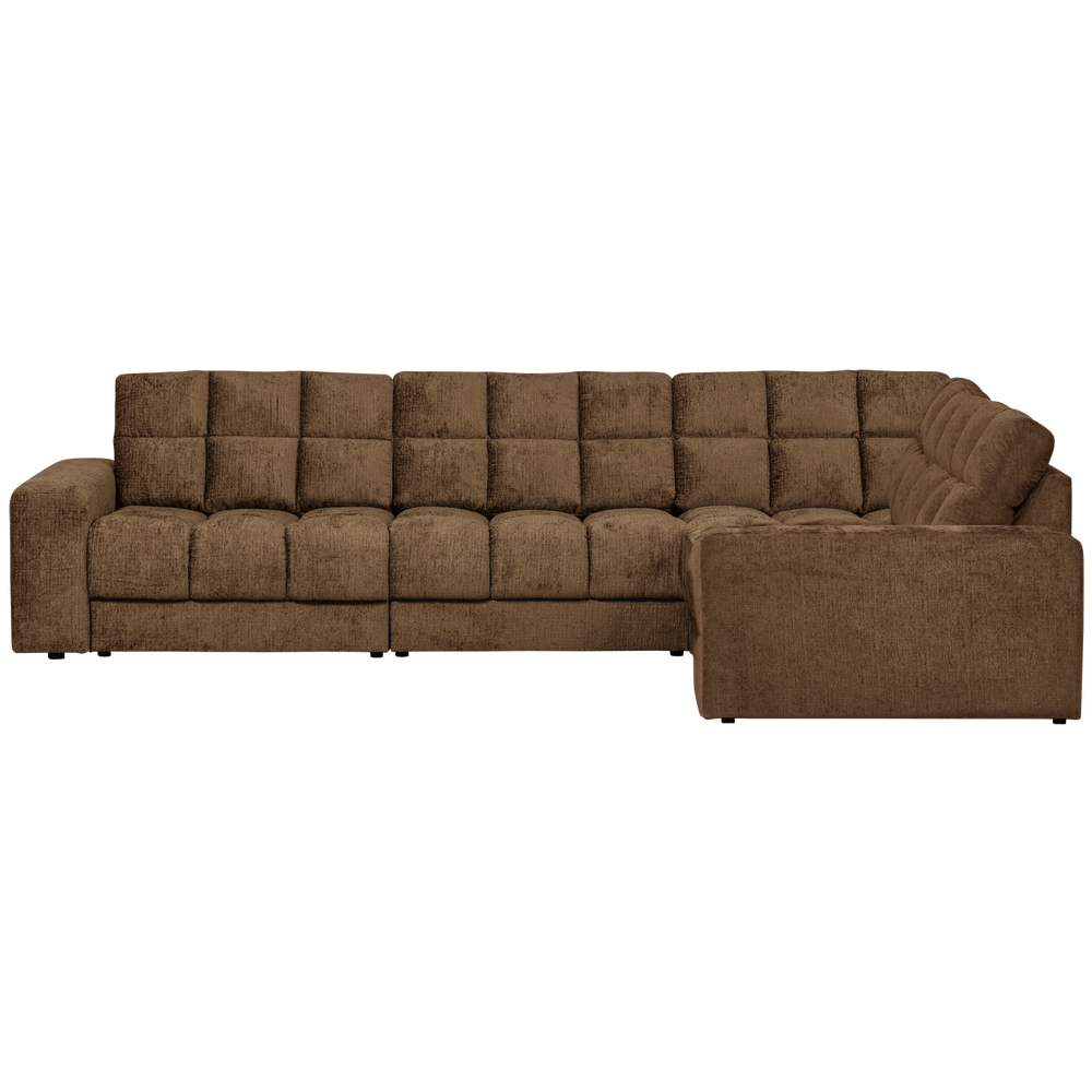 SECOND DATE HOEKBANK RECHTS STRUCTURE VELVET BRASS