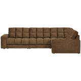 SECOND DATE HOEKBANK RECHTS STRUCTURE VELVET BRASS