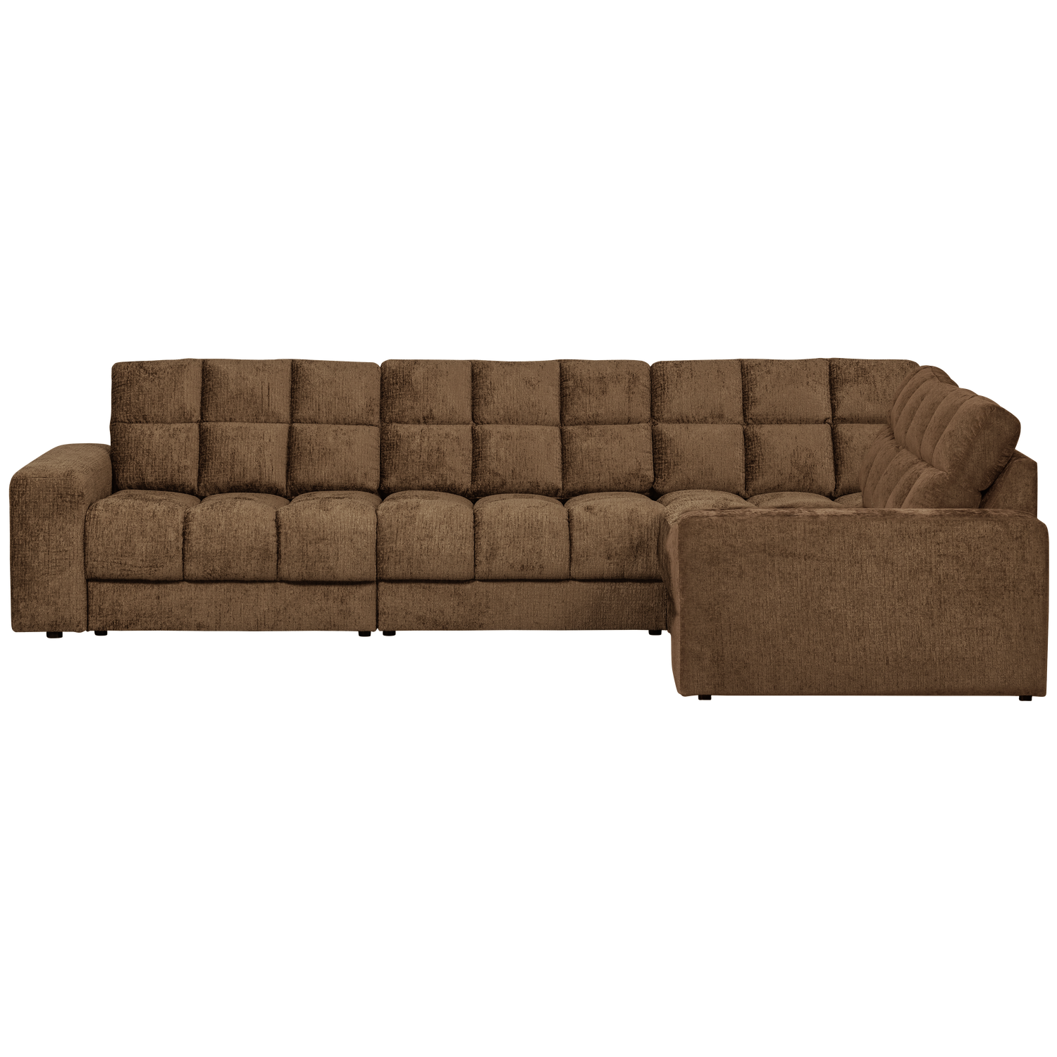 SECOND DATE HOEKBANK RECHTS STRUCTURE VELVET BRASS