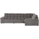 SECOND DATE HOEKBANK RECHTS VELVET GRIJS