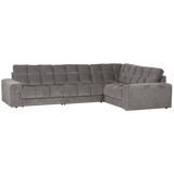 SECOND DATE HOEKBANK RECHTS VELVET GRIJS