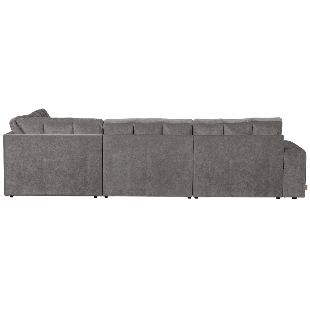 SECOND DATE HOEKBANK RECHTS VELVET GRIJS