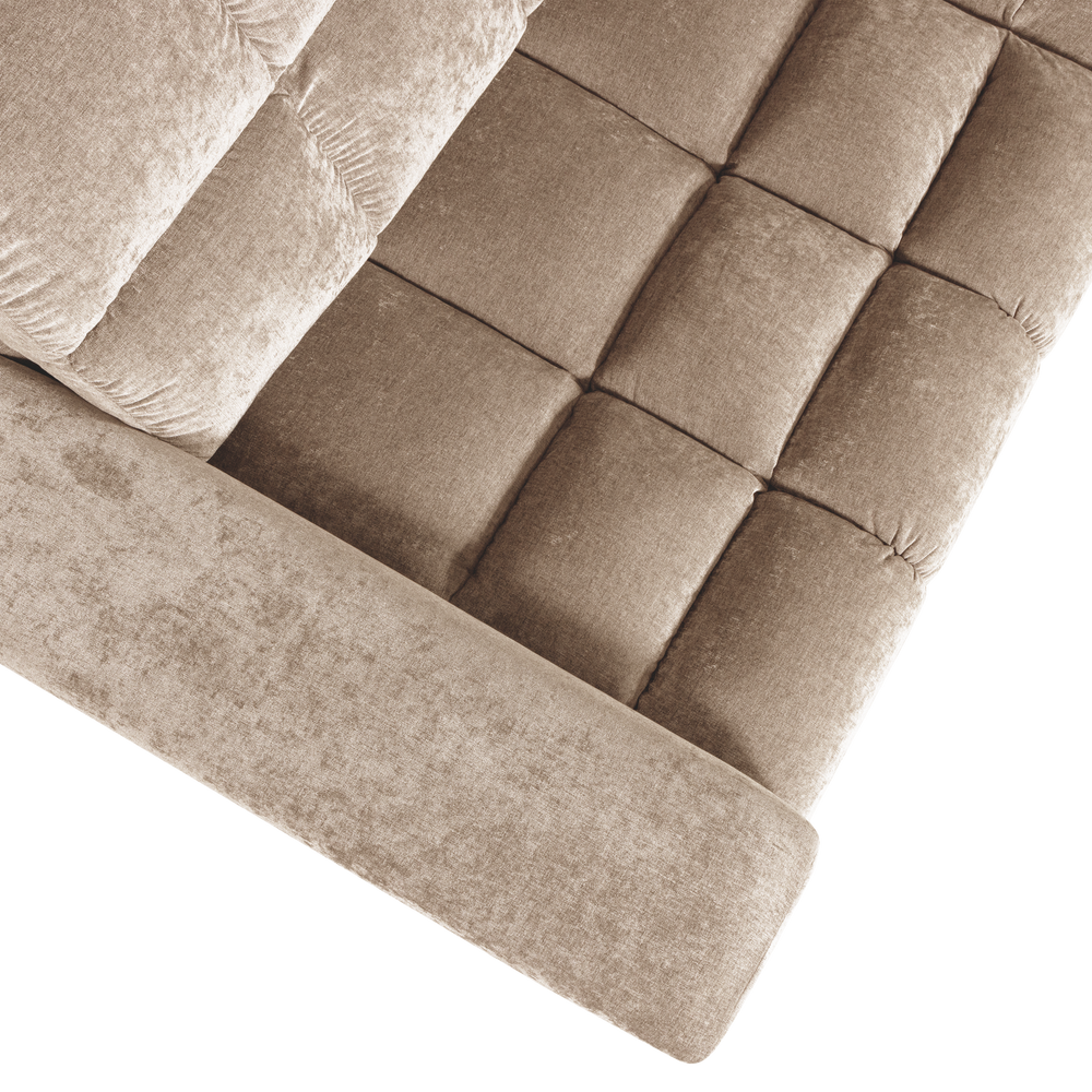 SECOND DATE HOEKBANK RECHTS VELVET NOUGAT