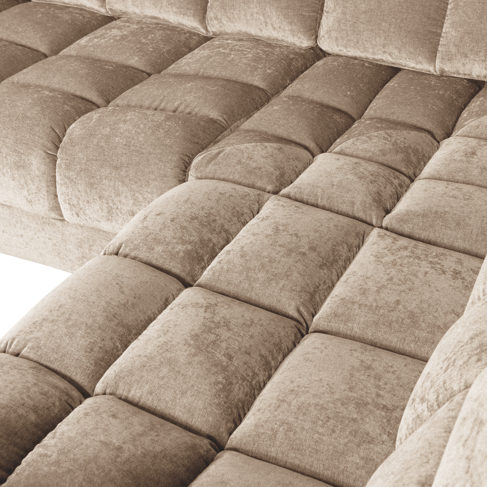 SECOND DATE HOEKBANK RECHTS VELVET NOUGAT