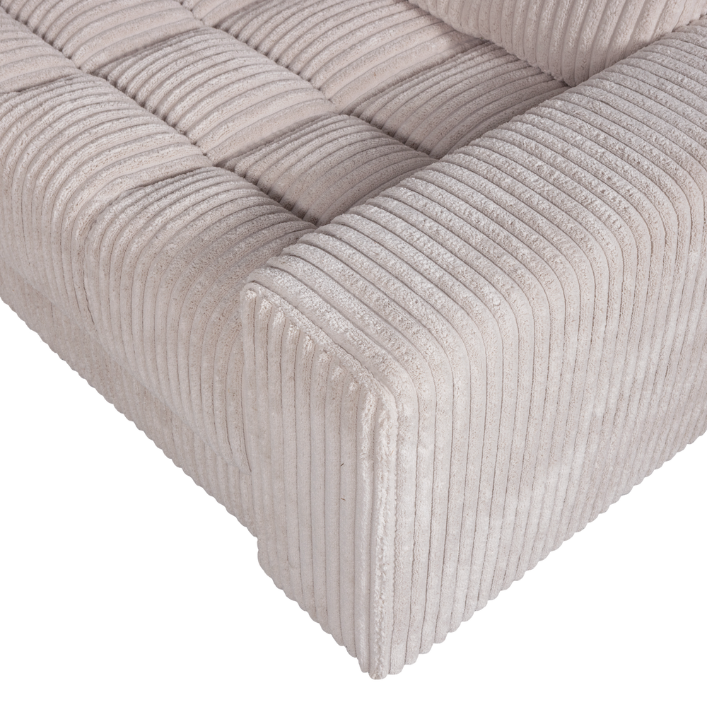 SECOND DATE HOEKBANK RECHTS RIBSTOF NATUREL