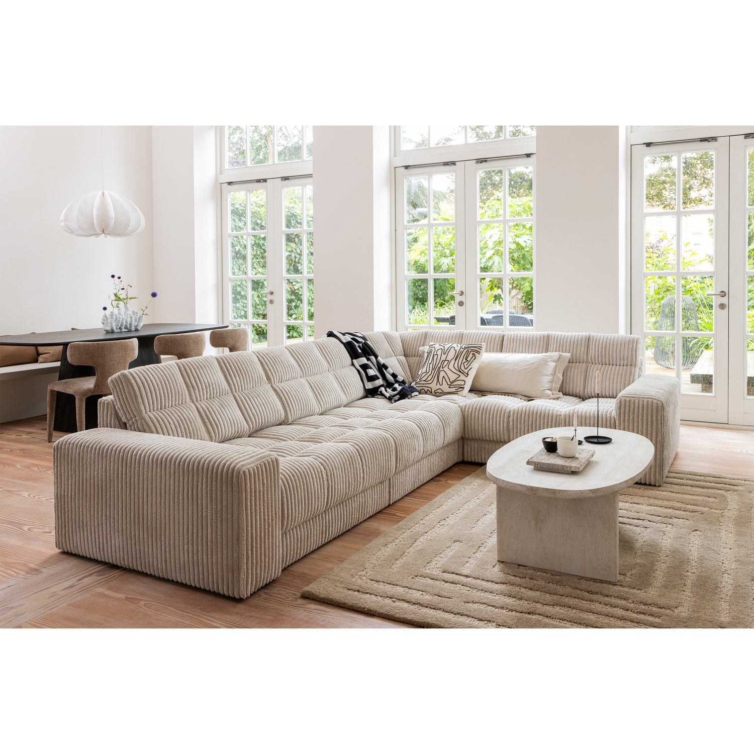 SECOND DATE HOEKBANK RECHTS RIBSTOF NATUREL