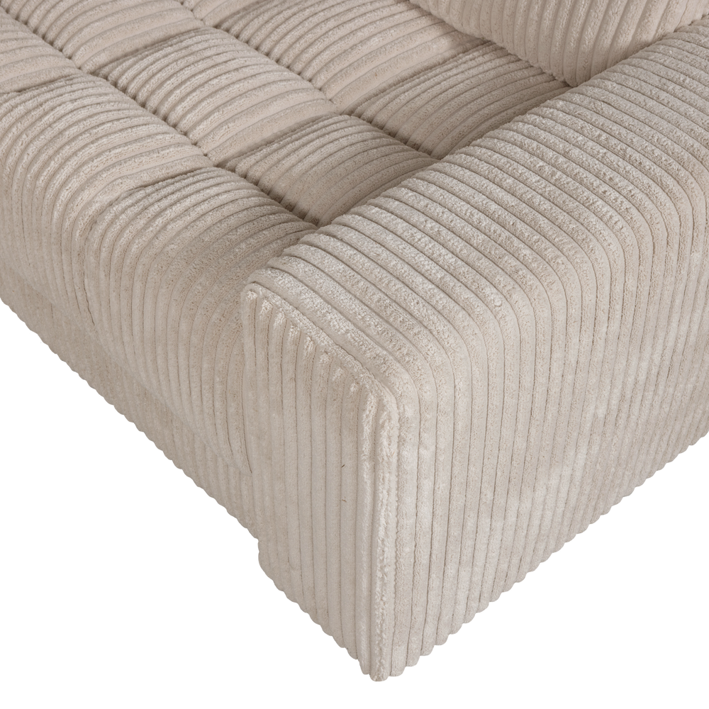 SECOND DATE HOEKBANK RECHTS RIBSTOF TRAVERTIN