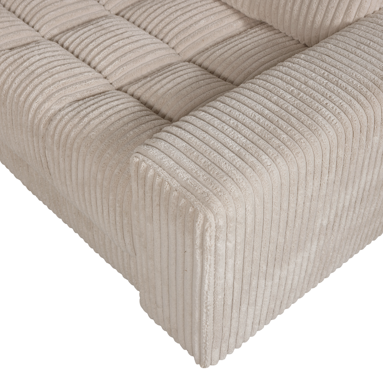 SECOND DATE HOEKBANK RECHTS RIBSTOF TRAVERTIN