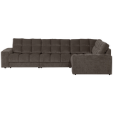 SECOND DATE HOEKBANK RECHTS VELVET WARMGRIJS