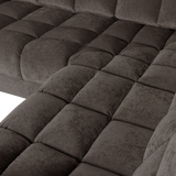 SECOND DATE HOEKBANK RECHTS VELVET WARMGRIJS