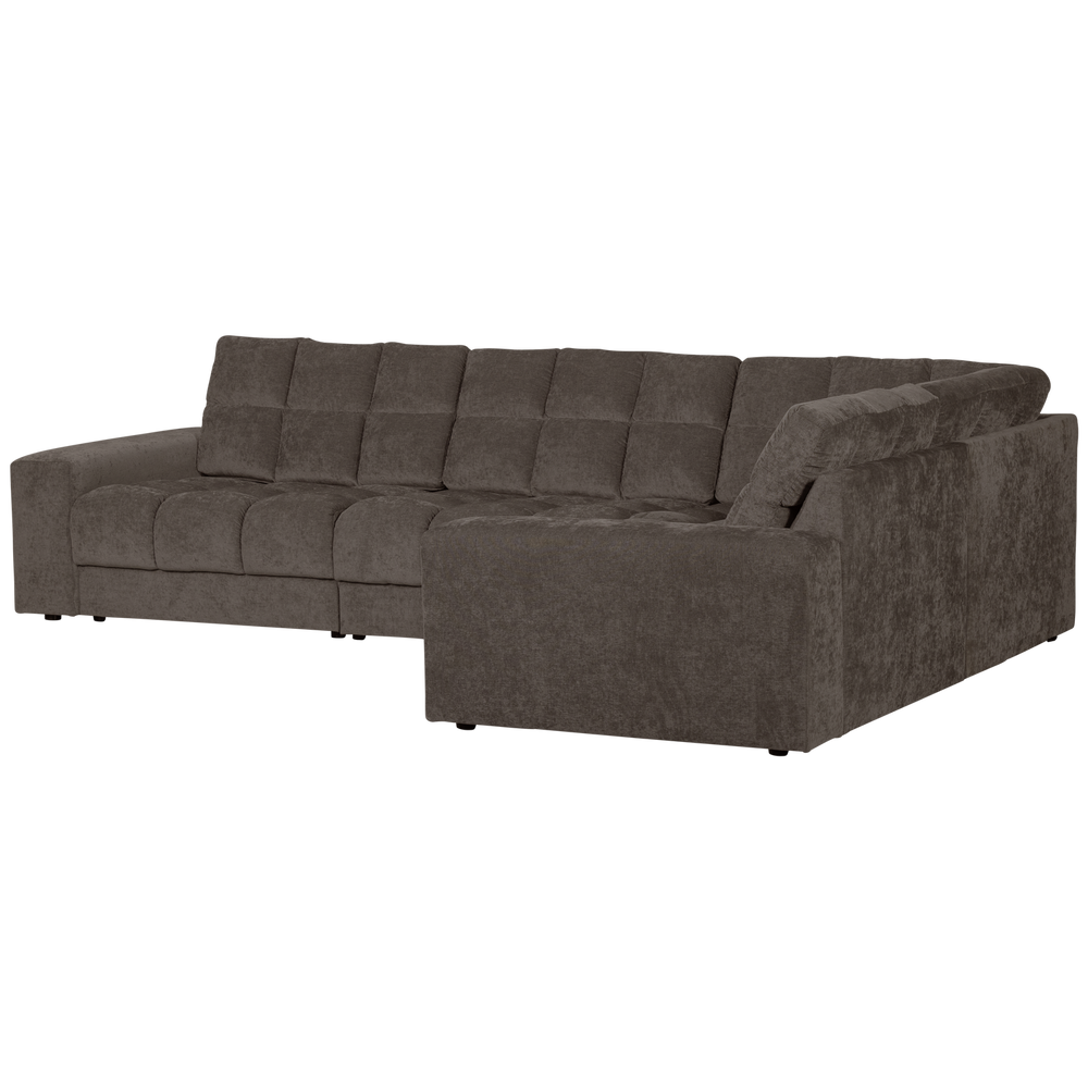 SECOND DATE HOEKBANK RECHTS VELVET WARMGRIJS