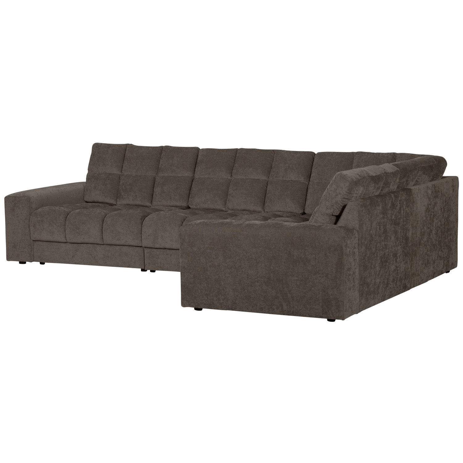 SECOND DATE HOEKBANK RECHTS VELVET WARMGRIJS