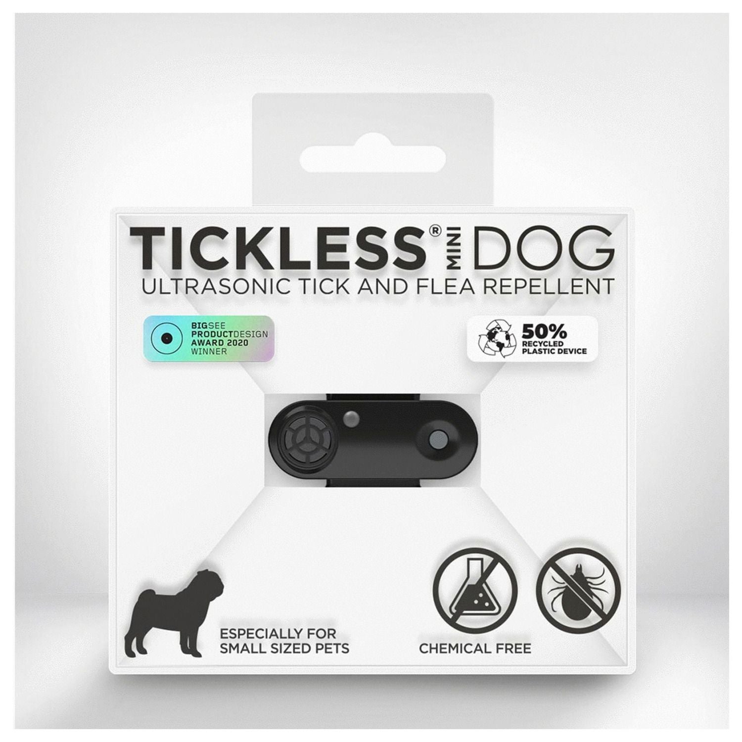 MINI DOG Tickless - Black - Anti Teek - Herlaadbaar