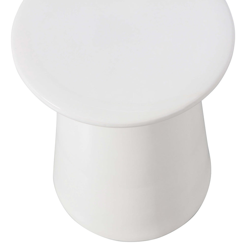 BUTTON BIJZETTAFEL KERAMIEK WIT 45X35O CM