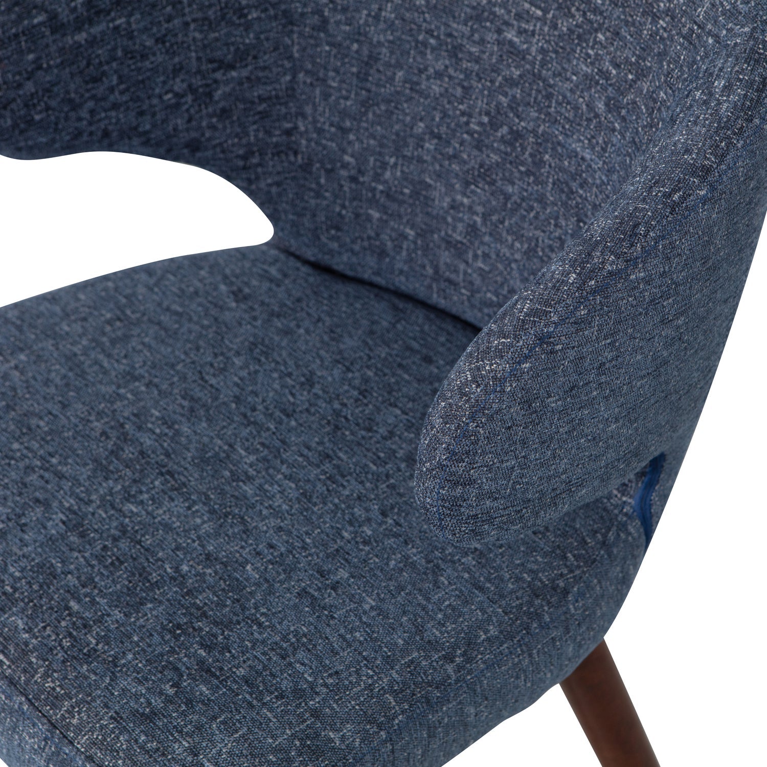 CAPE EETKAMERSTOEL GEMELEERDE STOF BLAUW