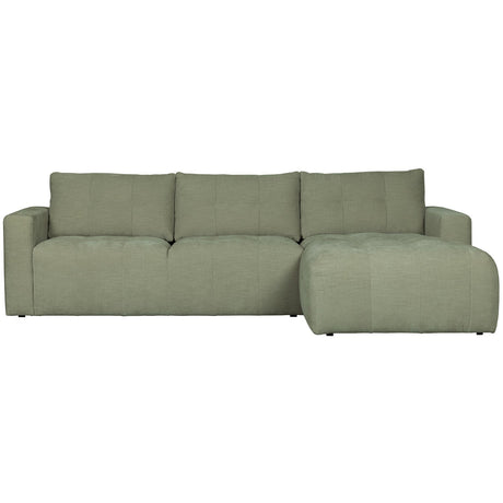 BAR CHAISE LONGUE BANK GEWEVEN STOF RECHTS GROEN
