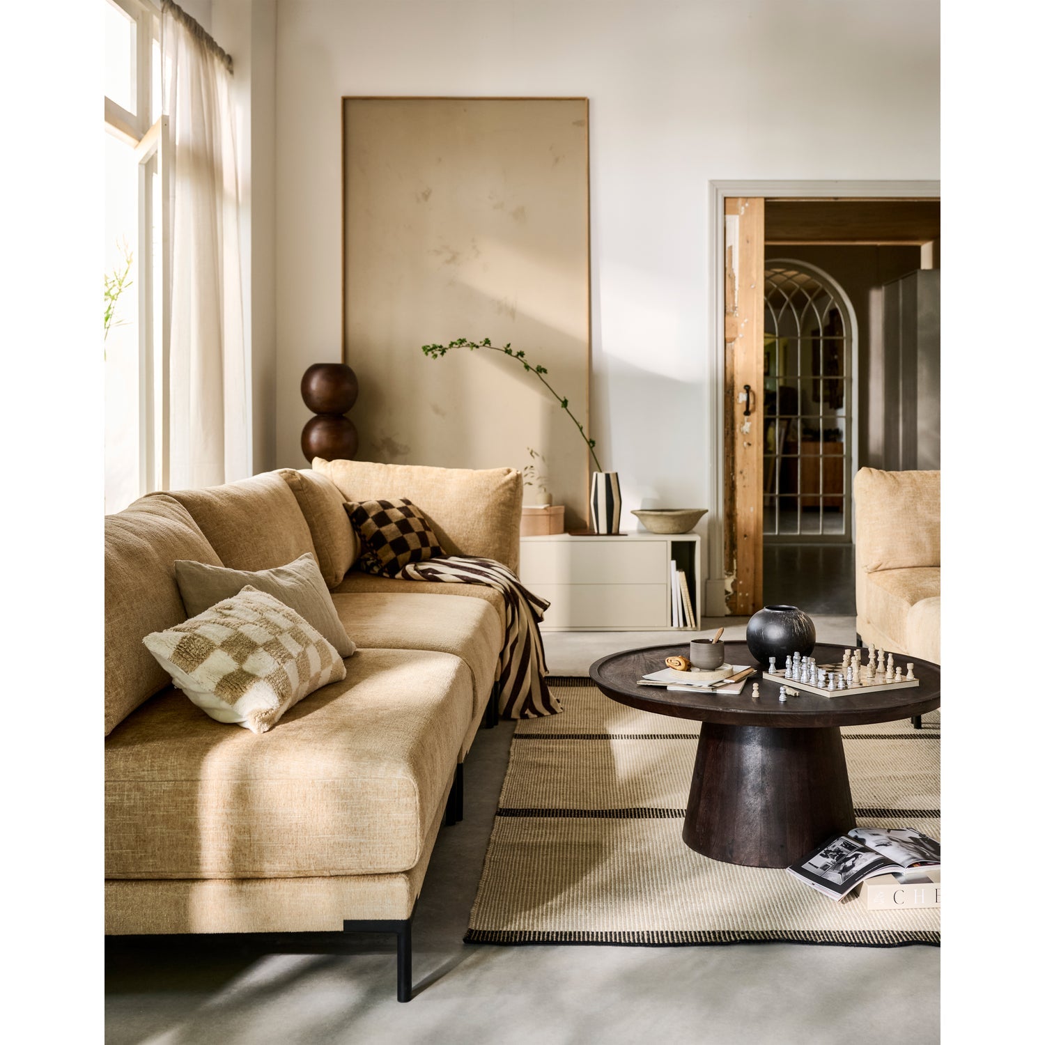 COFFEE A GOGO SALONTAFEL MANGOHOUT WALNOOT