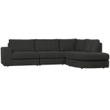 FAMILY HOEKBANK RONDING RECHTS ANTRACIET