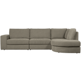 FAMILY HOEKBANK RONDING RECHTS WARM GRIJS