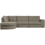 FAMILY HOEKBANK RONDING LINKS WARM GRIJS