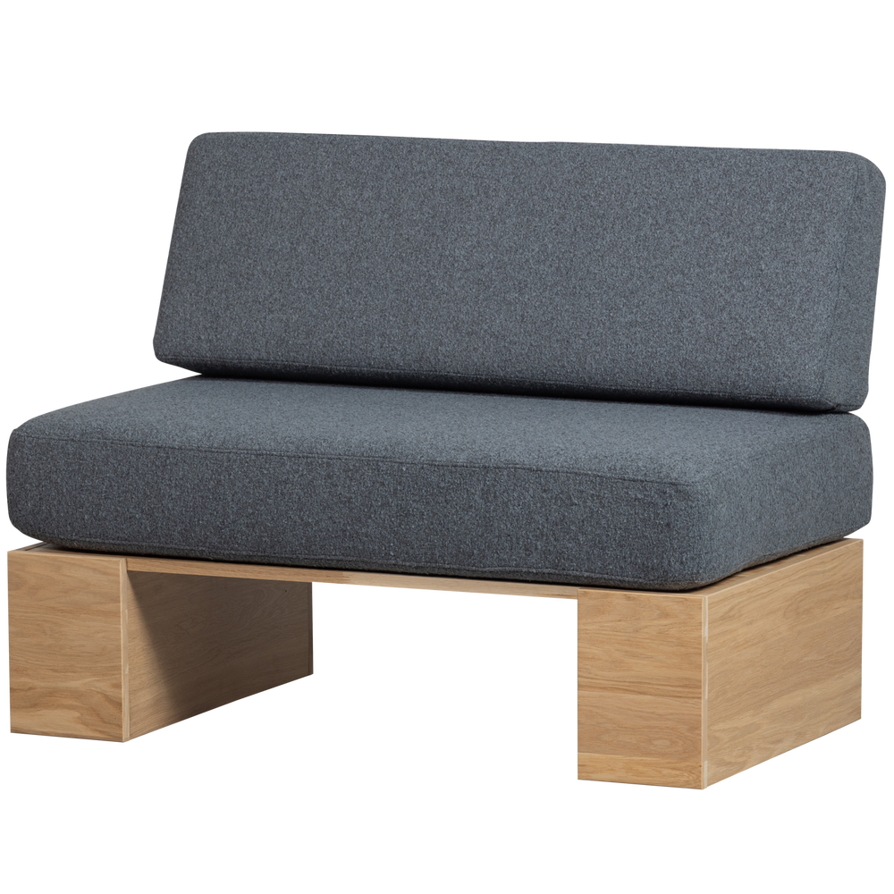 EAT UP MUURBANKJE INCL. KUSSENS DENIM EIKEN NATUREL [fsc]