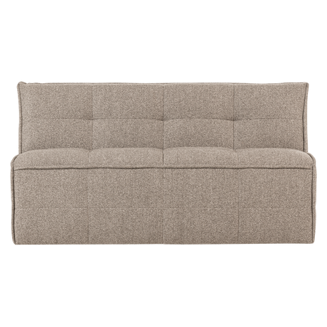 CLUSTER EETBANKJE MET RUGLEUNING BOUCLE KHAKI BRUIN