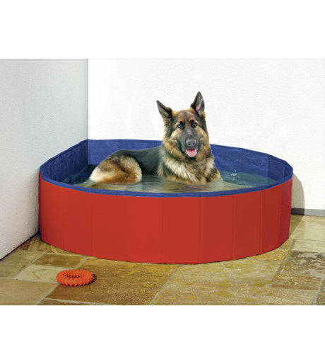 Flamingo - Hondenzwembad Splash Pool - Rood/ Blauw - 80 x 80 x 20 cm -