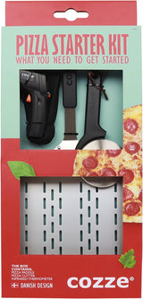 Cozze pizza starter kitverpakking met pizzaschep, cutter en infraroodthermometer
