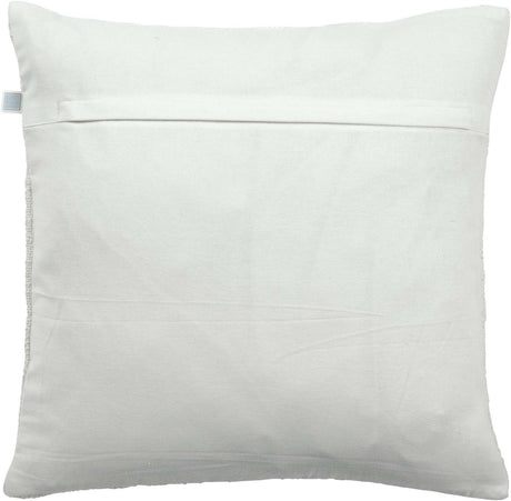 Sierkussen 45x45 cm in ivoor met gladde stof en horizontale stiksels