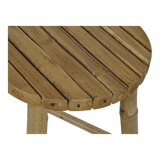 Ronde bamboe krukzitting met houten latten en rand, ø35 cm